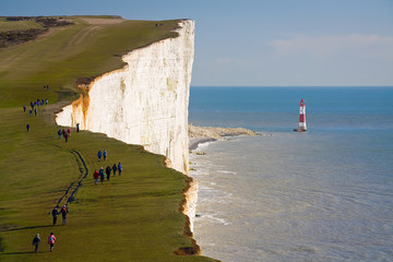 Beachy head lighthouse in East Sussex, UK.