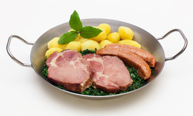 Grünkohlpfanne mit Kasseler