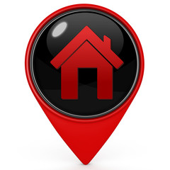 home pointer icon on white background