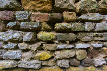 Background texture of a weathered rough stone wall