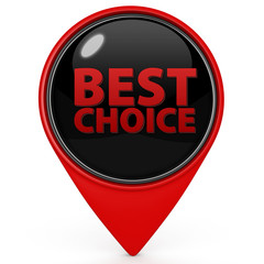 Best choice pointer icon on white background