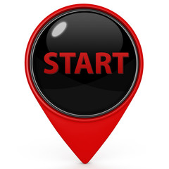start pointer icon on white background