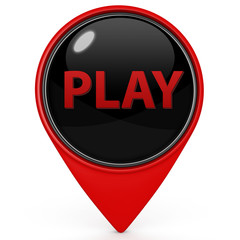 play pointer icon on white background