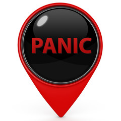 panic pointer icon on white background
