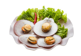 Grilled scallops