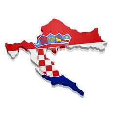 Fototapeta premium Map Croatia