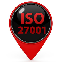 Iso 27001 pointer icon on white background