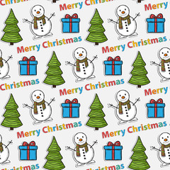 Seamless Christmas pattern,sticker