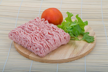 Raw minced pork meat