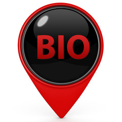 Bio pointer icon on white background