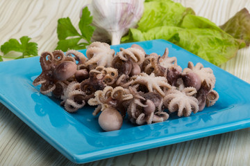 Boiled octopus