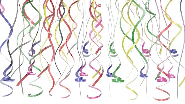 Party background with color ribbons
