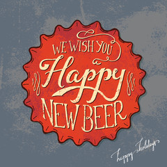 Retro beer bottle cap Poster Design - 74559132