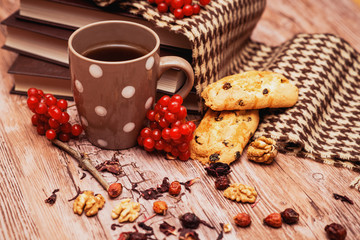 healthy tea with briar and guelder