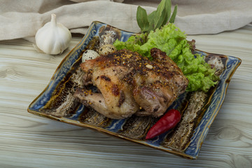 Quail grilled