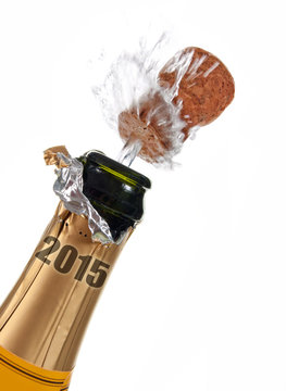 New year's eve champagne bottle 2015