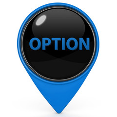 option pointer icon on white background