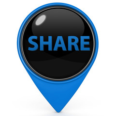 share pointer icon on white background
