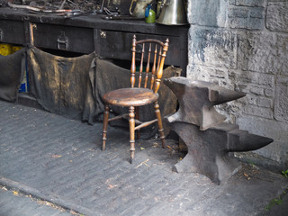 old workshop seat