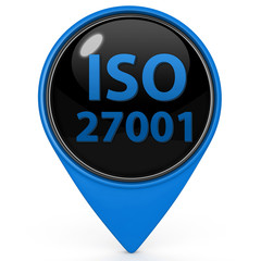 Iso 27001 pointer icon on white background