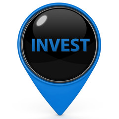 Invest pointer icon on white background