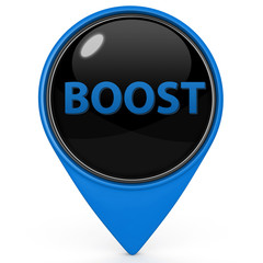 Boost pointer icon on white background