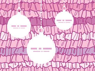 Vector pink ruffle fabric stripes Christmas ornaments