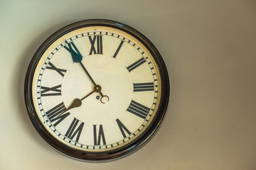 outdoor lamp with the clock as the decoration