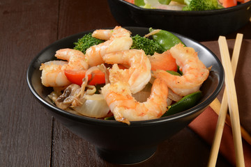 Shrimp stir fry