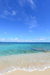 南国の美しいビーチと紺碧の空