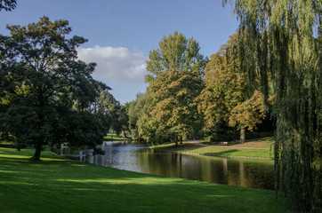 Fototapeta na wymiar Park in Groningen, Netherlands