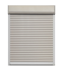White door roller shutter isolated on white  background