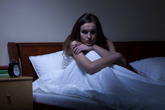 Young woman with insomnia