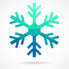 Abstract geometric snowflake
