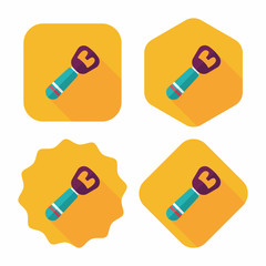 kitchenware tin opener flat icon with long shadow,eps10