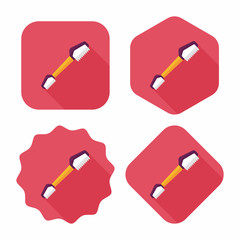 Pet teeth brush flat icon with long shadow,eps10