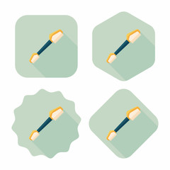 Pet teeth brush flat icon with long shadow,eps10