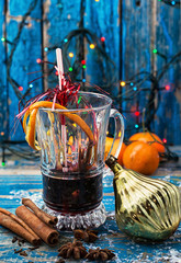 mulled wine and tangerines