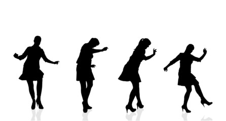 Vector silhouette of a woman.