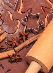Spice and accessories for baking on dough for gingerbread