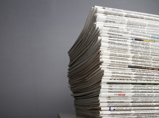Stack of newspapers