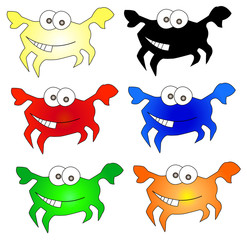Funny crabs icons