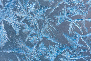 Frost on a window pane