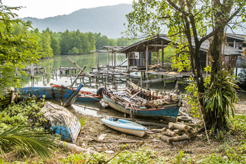 old abandoned fishermens village