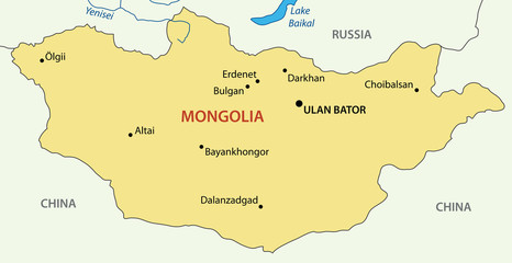 Mongolia - vector map