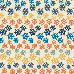Color abstract snowflake pattern