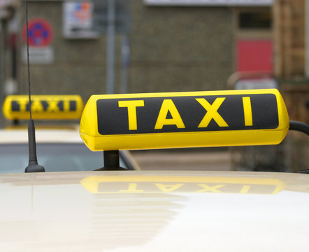 Taxi sign in Germany