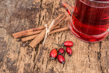 rose hip tea and cinnamon 