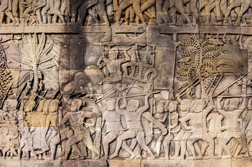Fototapeta na wymiar Angkor Wat stylized art of ancient