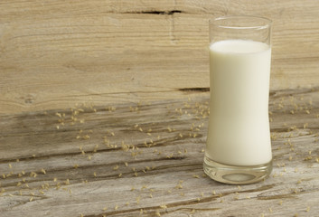 Morning, drinking fresh milk